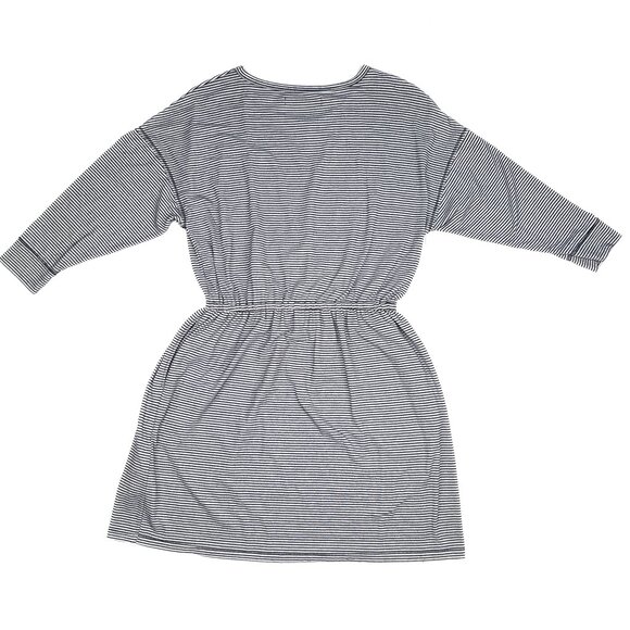 Abercrombie & Fitch Striped Jersey Shirt Dress Drawstring Waist Pockets - NWOT - Picture 2 of 6